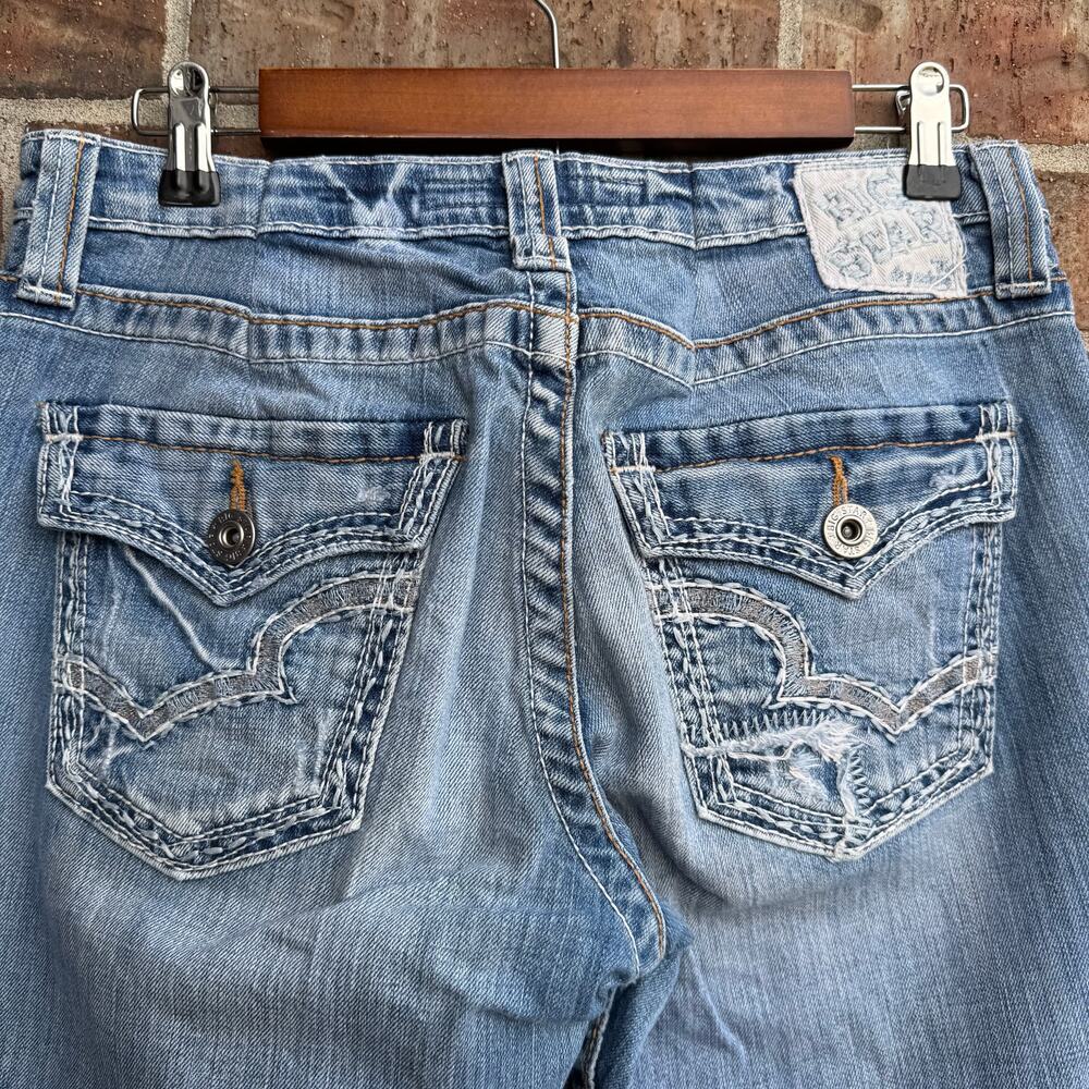 Big Star Remy Low Rise Bootcut Jeans Size 32L Distressed Y2K - Picture 9 of 10
